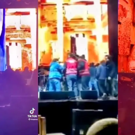 Molotov y Miserables en plena pelea en el escenario ,