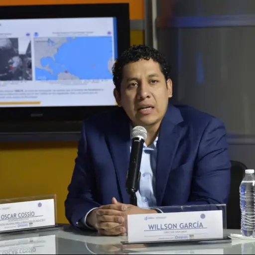 El director del Insivumeh, Wilson García. Foto: Insivumeh