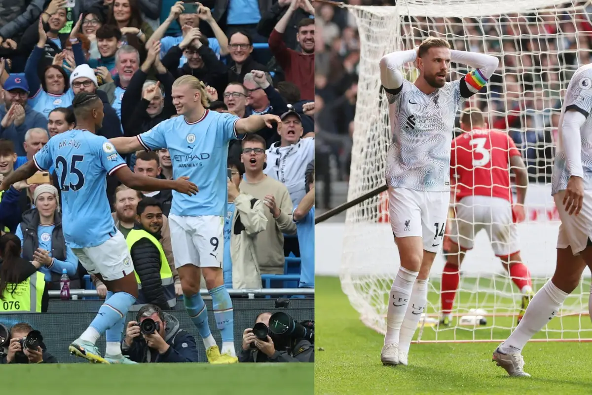 resultados City vs Brighton y Liverpool vs Forest (2), 