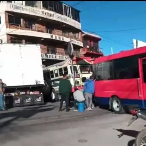Bloqueos de transportistas en zona 7 de Quetzaltenango. Foto: EU Xela