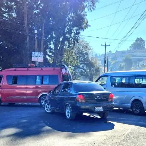Bloqueo en ruta entre Cantel y Quetzaltenango. Foto: EU Xela