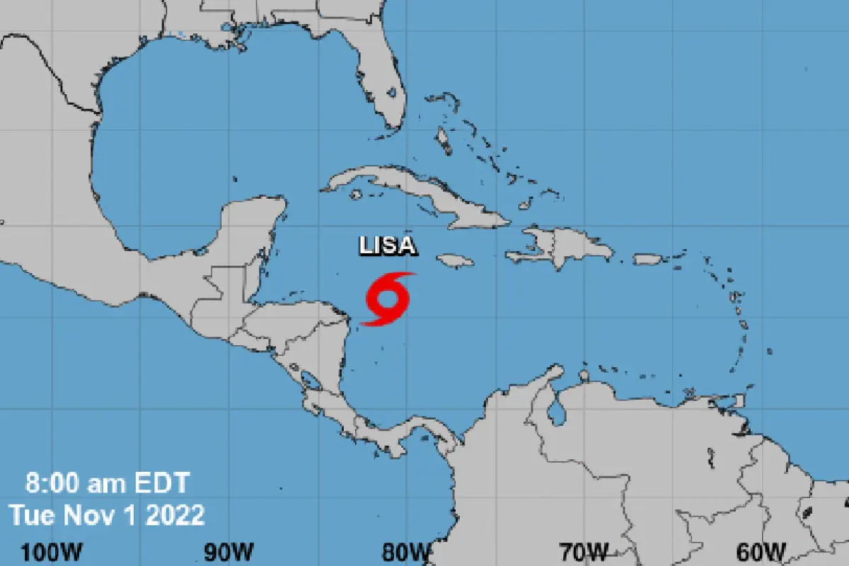 Monitoreo de la tormenta tropical Lisa, 