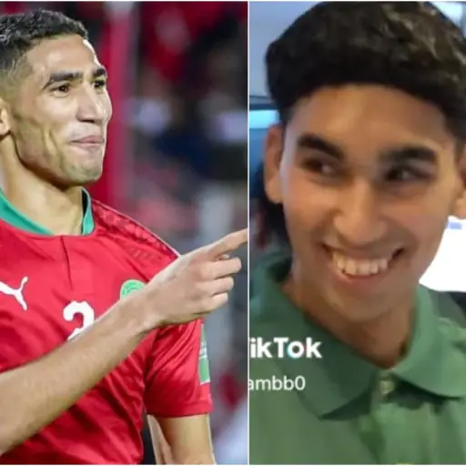 Trabajador de restaurante es viral por su increible parecido con Hakimi ,