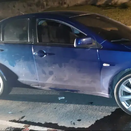 La víctima era trasladada en este vehículo. Foto: PNC