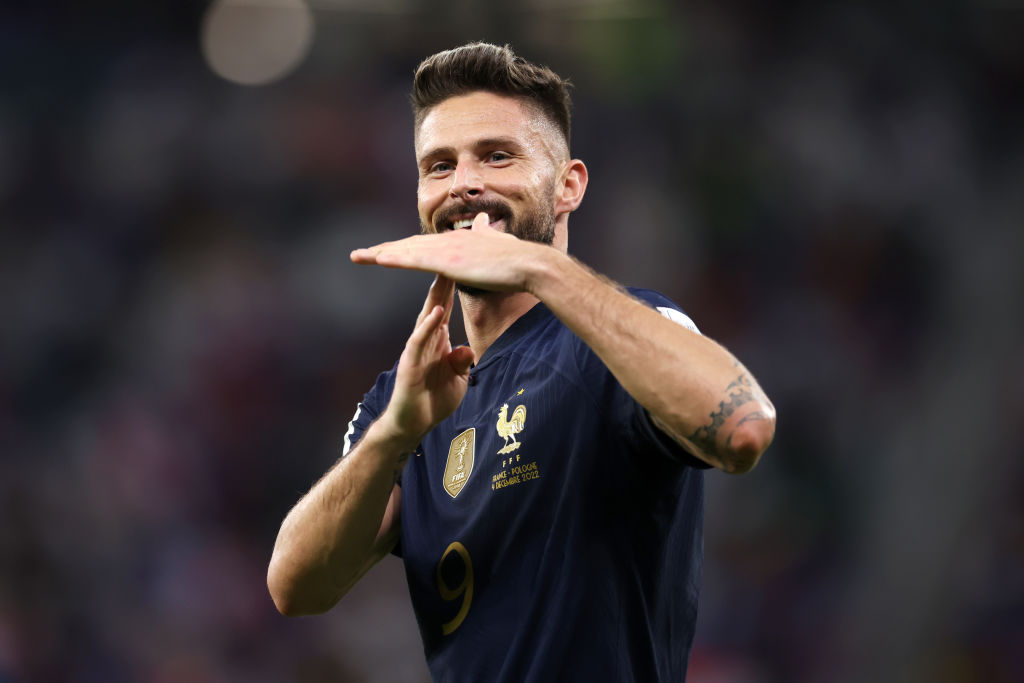 Celebración de Olivier Giroud ante Polonia | 