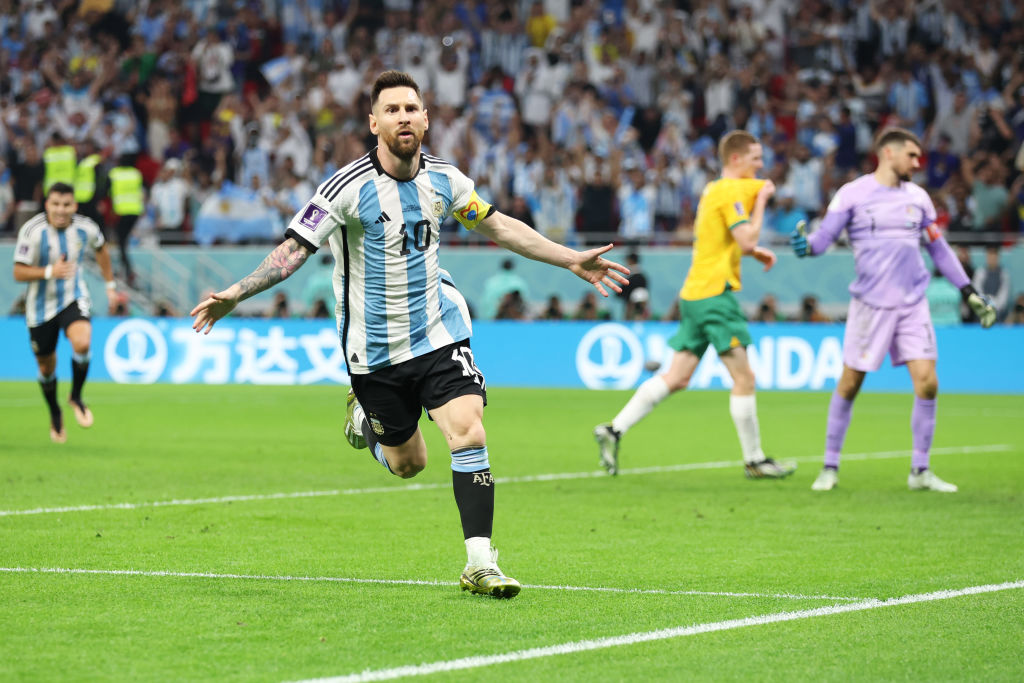 Celebración de Messi ante Australia | 