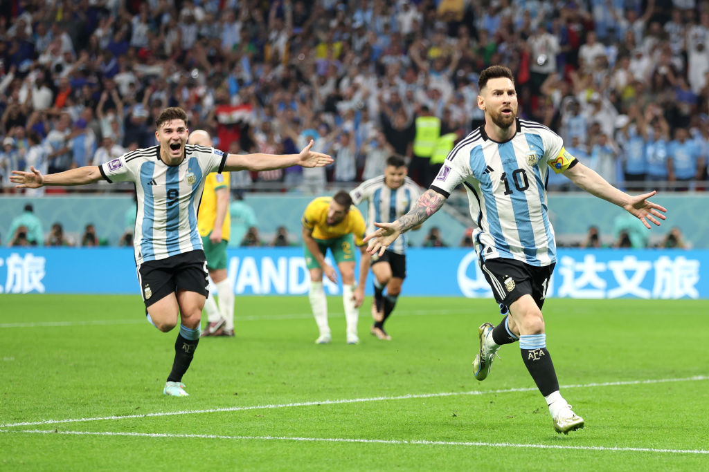 Celebración de Messi ante Australia | 