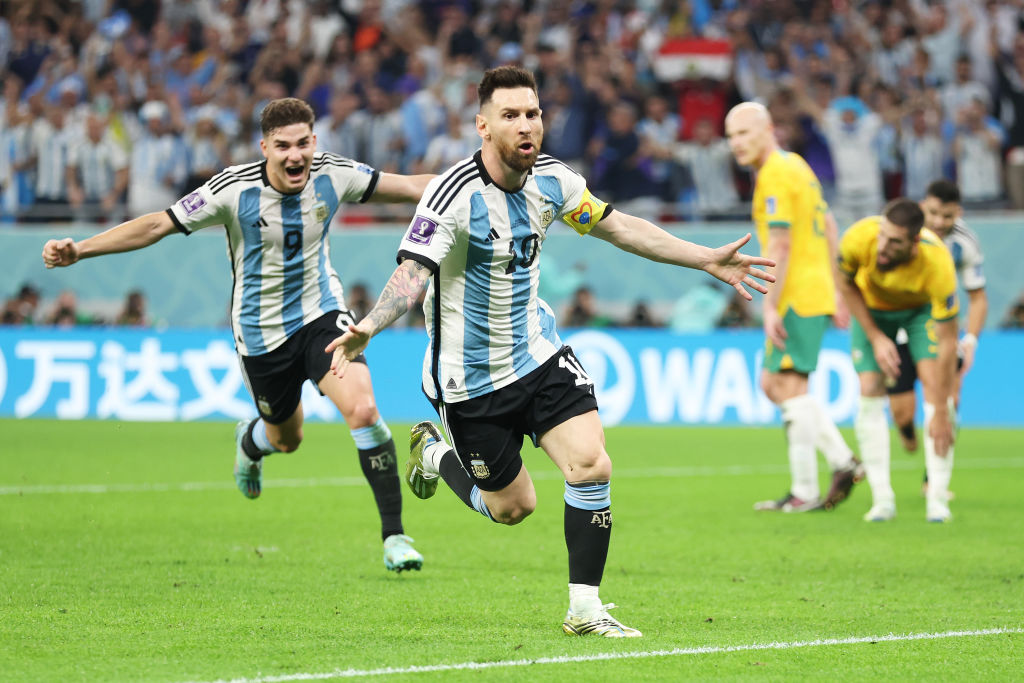 Celebración de Messi ante Australia | 