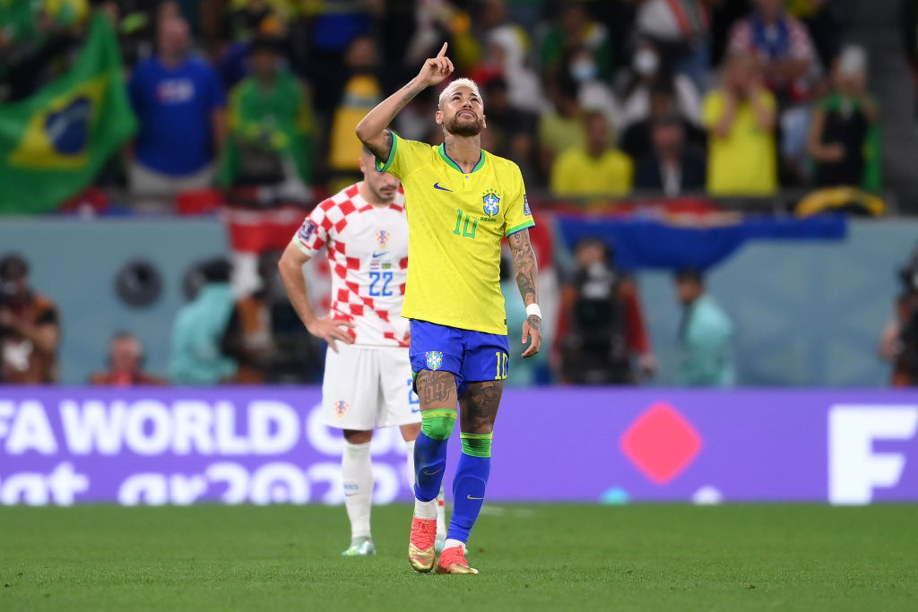 Celebración de Neymar ante Croacia | 