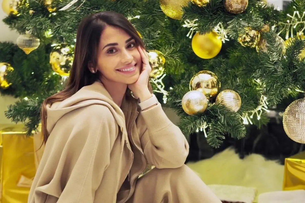 Antonela Rocuzzo Árbol de Navidad Lionel Messi Mundial Qatar 2022, 