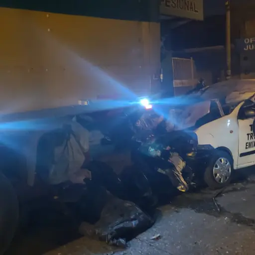 Accidente en La Brigada, Mixco. Foto: PMT de Mixco