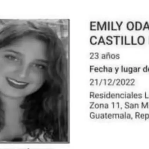 Localizan fallecida a Emily Castillo ,