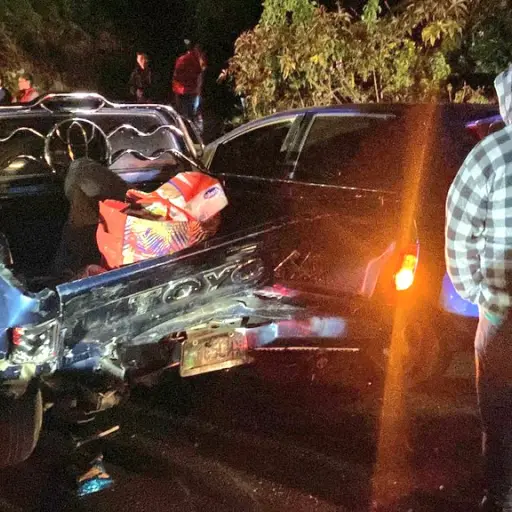 Múltiple choque en la ruta Interamericana, en el kilómetro 47, en Chimaltenango. / Foto: CVB