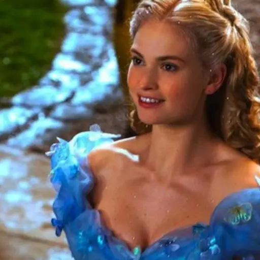 Lily James La Cenicienta enero 2023 ,