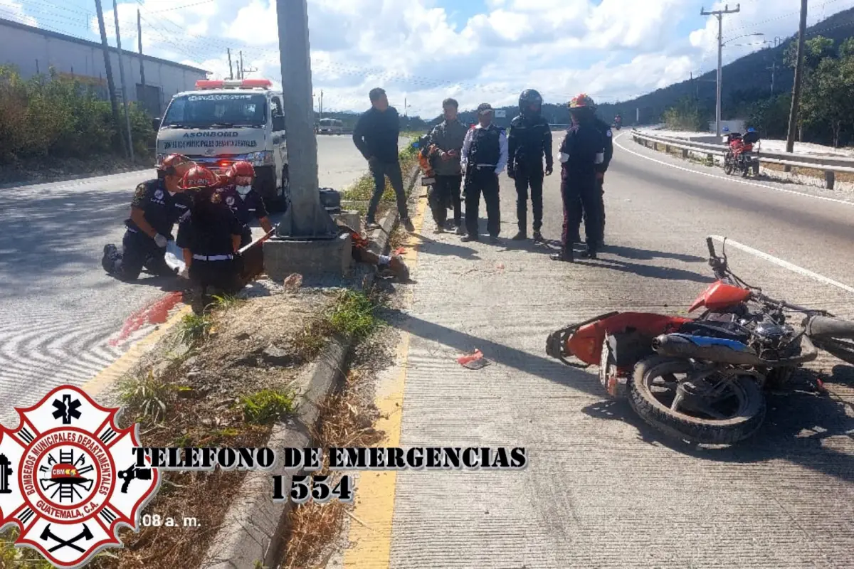 Motorista fallece en la ruta al Atlántico. / Foto: Bomberos Municipales Departamentales