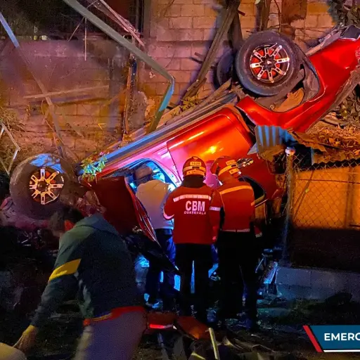 Accidente en el kilómetro 6 de la ruta al Atlántico. / Foto: Bomberos Municipales