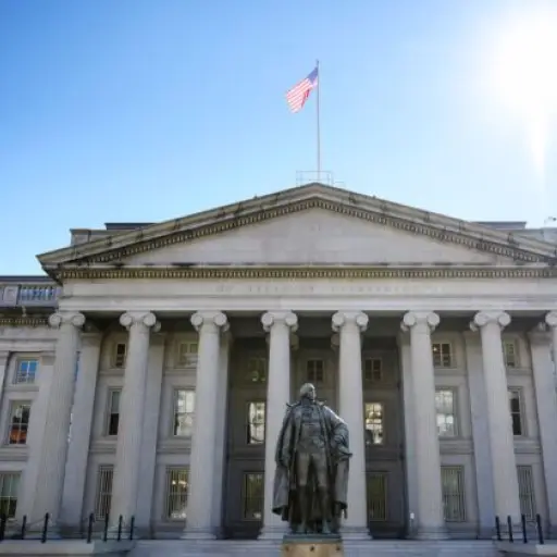 El edificio del Departamento del Tesoro de EE.UU. en Washington. Foto: AFP