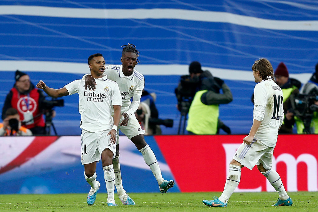 Celebración de Rodrygo ante Atlético de Madrid | 