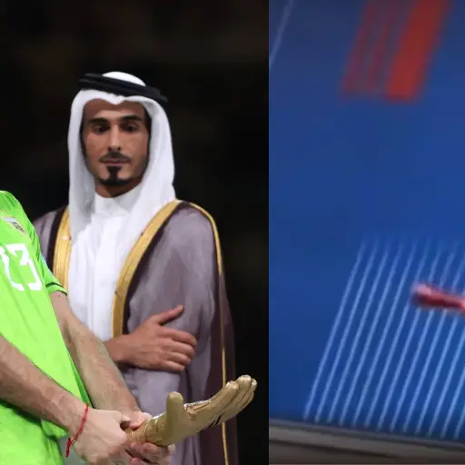 Mbappé gesto del Dibu Martínez ,