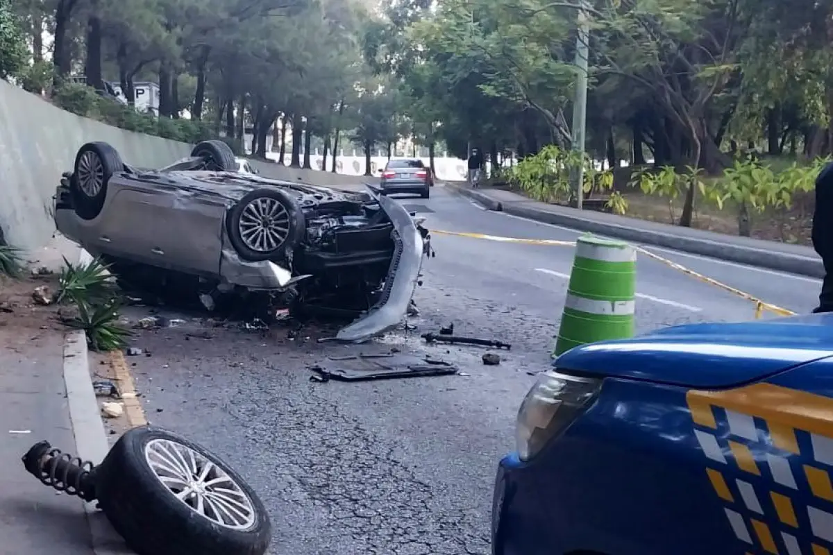 Accidente atrás del Campo Marte. / Foto: PMT