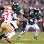 Duelo de final de conferencia entre Eagles y 49ers en el pasado enero del 2025 - EFE