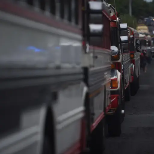 Imagen ilustrativa de buses extraurbanos circulando en Guatemala. ,de archivo: EU