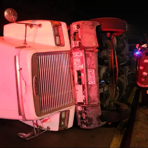 trailer vuelca - 12 marzo 2023 ,