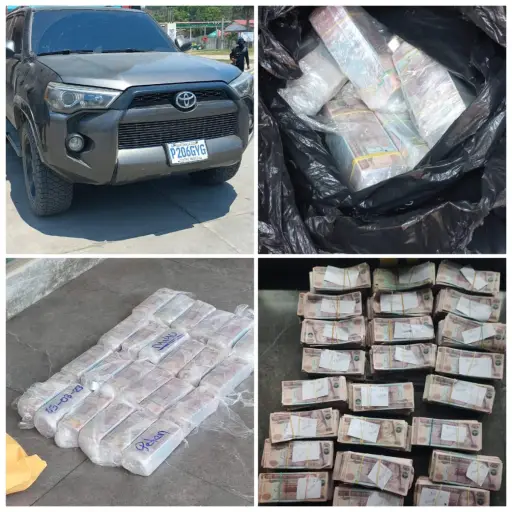 encuentran un millón de quetzales carro petén ,