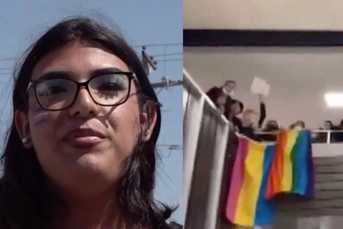 Estudiantes protestan tras prohibirle a alumna trans entrar al baño de mujeres, 