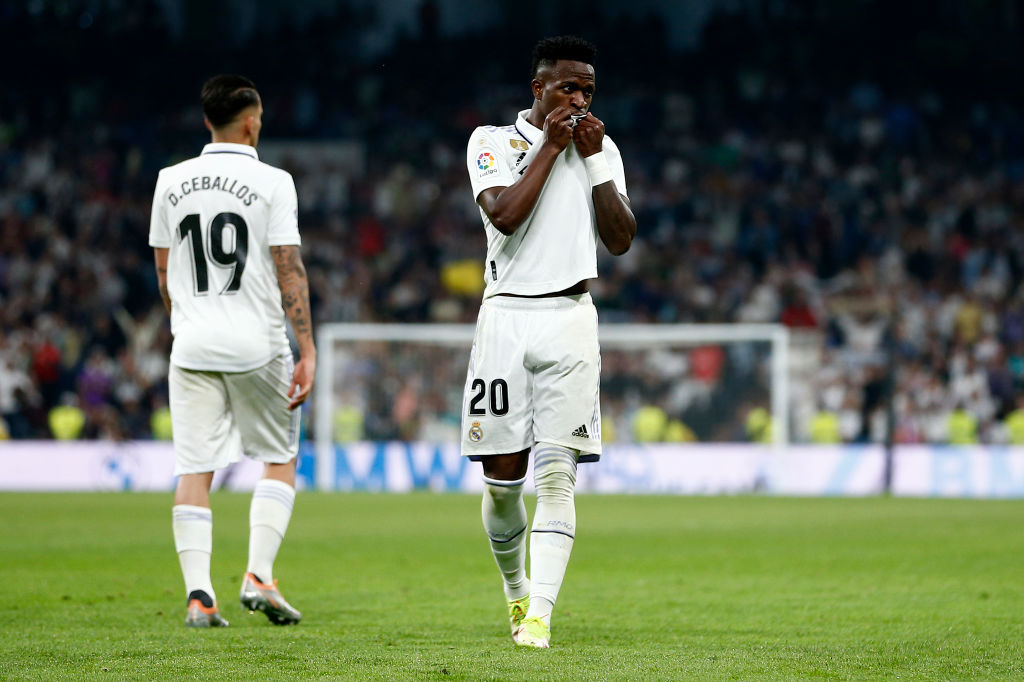 Celebración de Vinicius ante el Villarreal | 