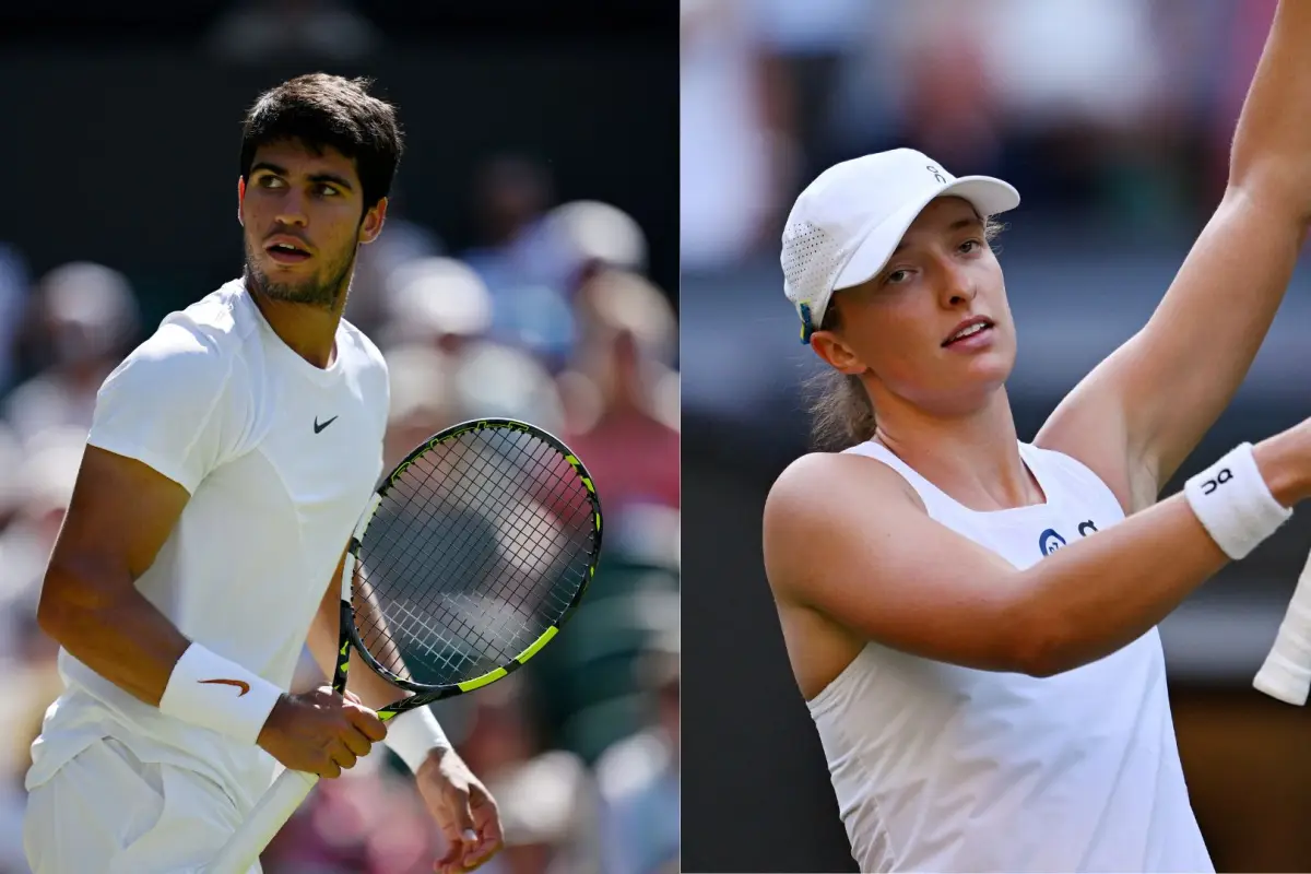 Alcaraz y Swiatek avanzan en Wimbledon, 