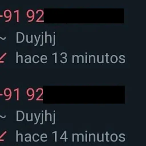 Captura de pantalla Whatsapp