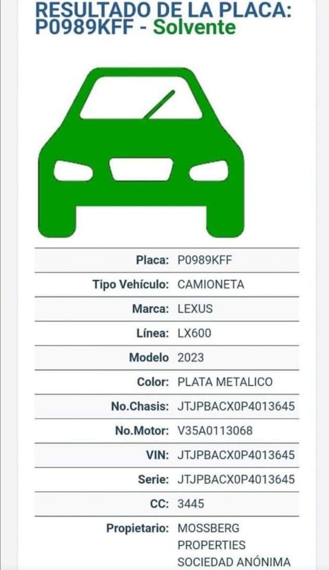 datos camioneta cayalá | 