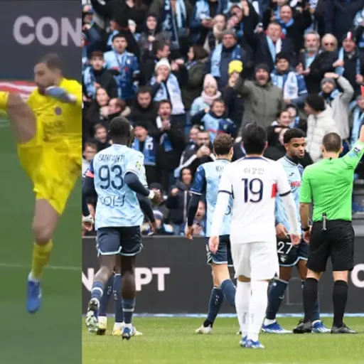 Expulsión temprana de Donnarumma marca la victoria del PSG ,