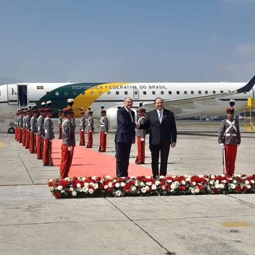 Vicepresidente de Brasil llega a Guatemala. Foto: Minex