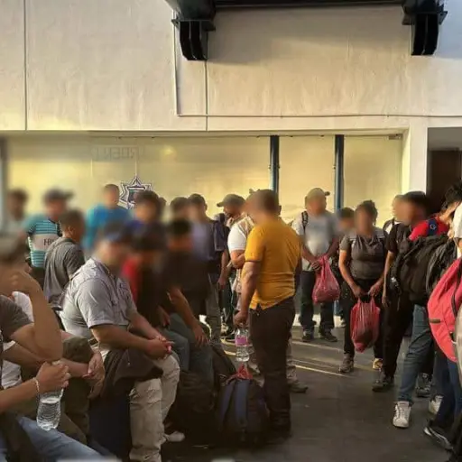 Migrantes detenidos en Veracruz ,