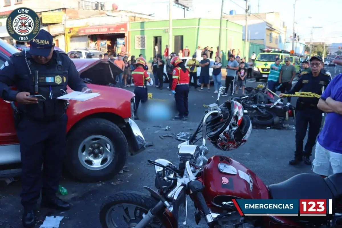 Accidente deja motoriasta muerto en avenida petapa, 