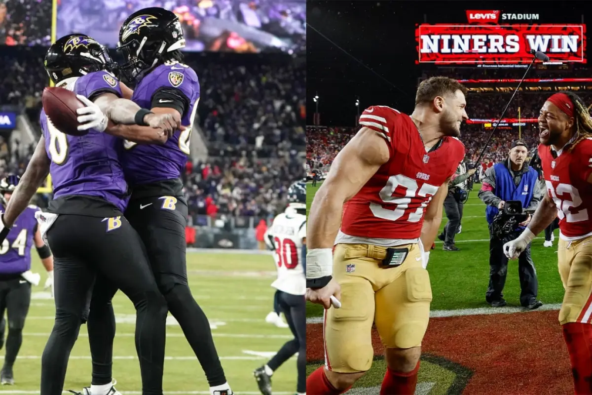 Ravens y 49ers sellan su pase a las finales de conferencia de la NFL, 