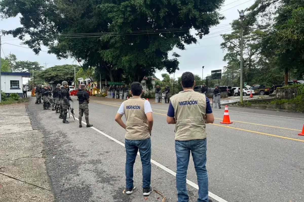 Autoridades dieron vigilancia a la caravana que realizó la marcha desde Honduras, 