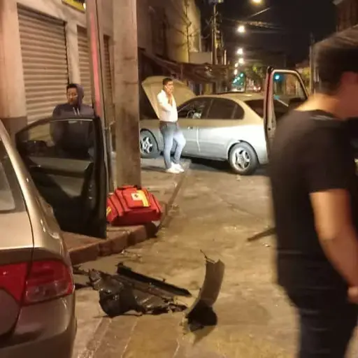 accidente colisiones en la madrugada ,
