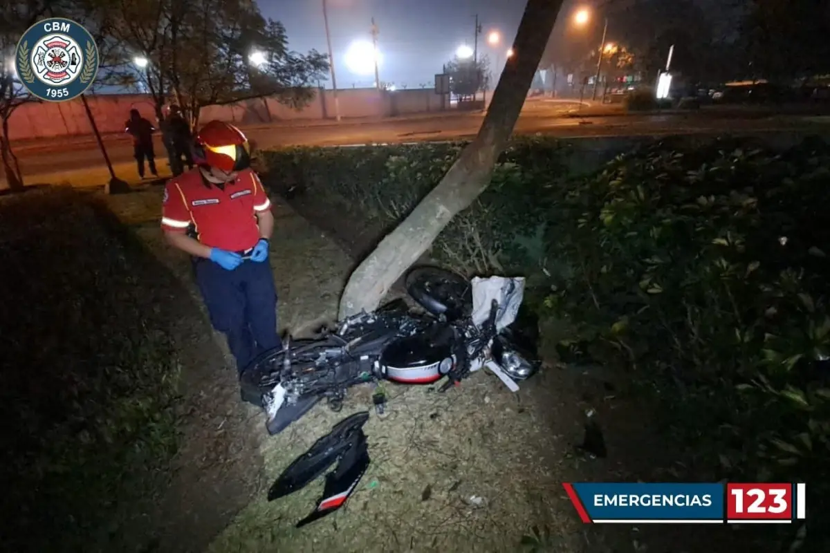 Motocicleta del accidente en la zona 13, 