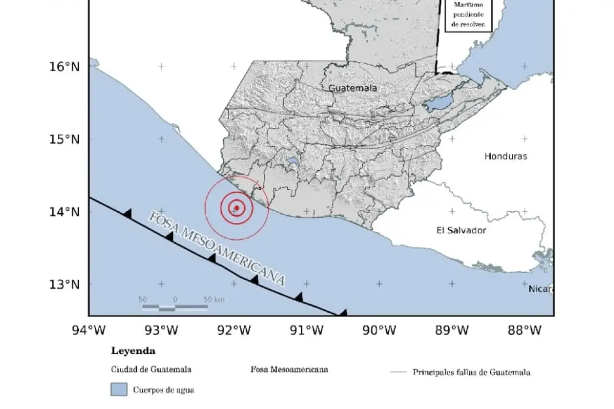 Boletín por sismo registrado por Insivumeh version web, 