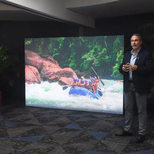 Harris-Whitbeck, director del Inguat, presenta un plan de turismo para Guatemala. ,archivo: EU