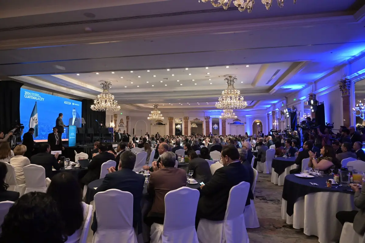 El presidente Bernardo Arévalo participó en la conferencia del Consejo de las Américas. Foto: Gobierno