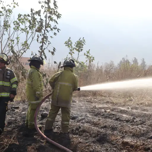 Durante el sábado pasado, Bomberos Voluntarios apagaron un incendio que amenazaba una gasolinera en km. 29 de ruta al Pacífico.