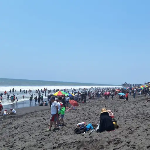 Turistas en Champerico durante la Semana Santa 2024 ,