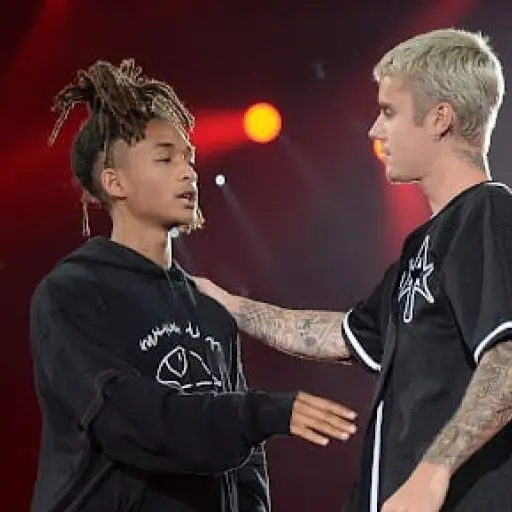 NEW YORK, NY - JULY 19:  Jaden Smith performs with Justin Bieber on stage during his 