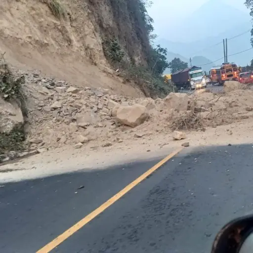 Derrumbe en ruta Cito Zarco, Fuente Conred ,