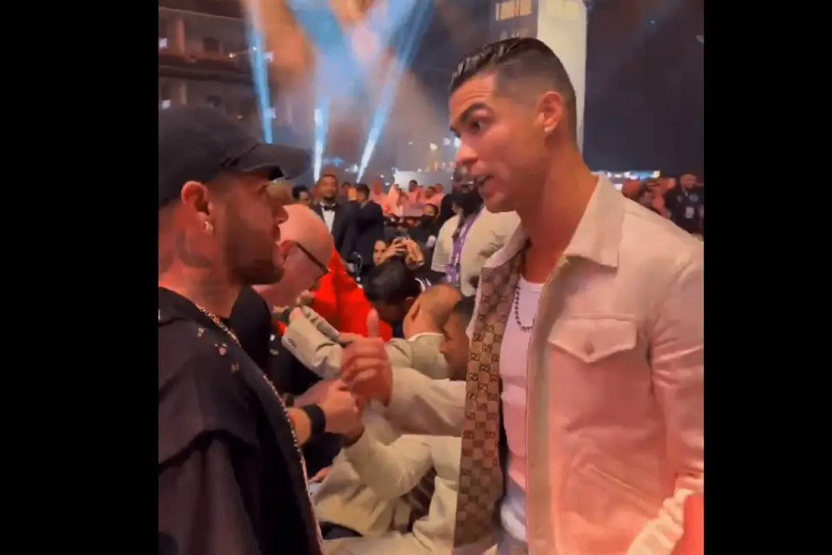 Neymar y CR7 se encontraron previo a un combate de boxeo, 