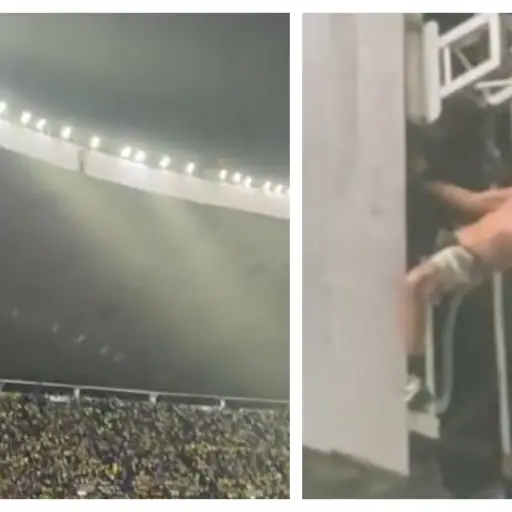 aficionado-en-techo-del-estadio-azteca-mayo-2024 ,